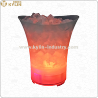 Led berkedip ember es dengan speaker bluetooth KTV Bar pesta Led bulat mewah berkedip anggur vodka wiski ember sampanye