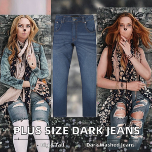 Jeans de Hombre, Azul Oscuro, Lavado Medio, Corte Recto, Estilo Urbano, Personalizados, Transpirables, Tallas Grandes, Logotipo, Cintura Alta, Ajustados, 100% Algodón - Product Image 2