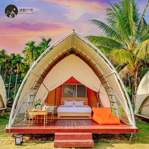 Tente de <span class=keywords><strong>camping</strong></span> en plein air, bord de mer, voile, cadre en acier, simple, Oxford, quatre saisons, deux chambres, salon, <span class=keywords><strong>village</strong></span> culturel, voyage - Product Image 2