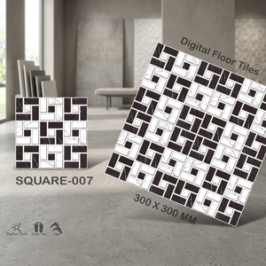 Carreaux de sol en céramique numérique gaufrés 300x300mm, surface brillante émaillée, 12x12 - Product Image 6