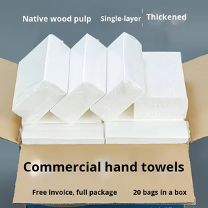Serviettes de toilette jetables en boîte, en pâte de bois vierge épaissie, personnalisées pour centres commerciaux, hôtels, toilettes, salles de bain et KTV - Product Image 3