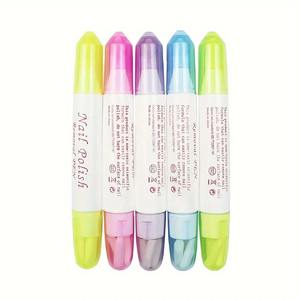 5 couleurs correcteur nettoyant effacer vernis à ongles dissolvant stylo bord retouche stylo supprimer pour renversé vernis à ongles correcteur stylo - Product Image 2
