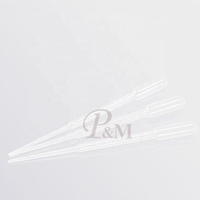 P & M 0.5ml 1ml 2ml 5ml 10ml Gradué Médical Plastique Jetable Stérile Compte-gouttes Transfert Micro Pasteur Pipette 3ml