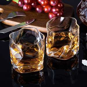 280ml Unique Modern Design Handmade <strong>Fancy</strong> Curved Wine and Whiskey <strong>Glass</strong> Tumbler Stemless Rock <strong>Glass</strong> <strong>Cup</strong> Beer Mug - Product Image 4