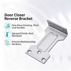 Door Closer Parallel Arm <strong>Bracket</strong> Reverse Mounting Plate Aluminum Alloy Fire Door Closer <strong>Bracket</strong> - Product Image 3