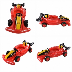 Gommone Gonfiabile per Piscina a Forma di Auto da Corsa in PVC Resistente con Volante <span class=keywords><strong>e</strong></span> Portabicchieri, 1 Posto, per Estate, Acqua <span class=keywords><strong>e</strong></span> Spiaggia - Product Image 4