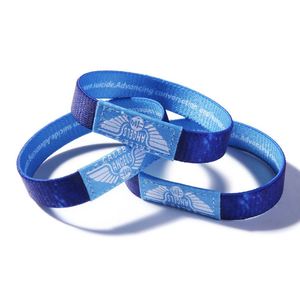 Bracelet élastique personnalisé en RPET avec impression par transfert thermique, bracelet événementiel en polyester recyclable pour promotions et festivals - Product Image 4