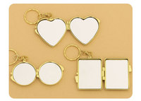 Gold Shiny Finish Kompakter Spiegel Schlüssel anhänger Ring Quadratisch Abgerundete Gehörte Formen Mini Tüftler Spiegel Schlüssel bund mit benutzer definiertem Logo