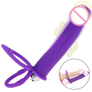 無料カスタムボックス - ダブルペネトレーションバイブレーターペニスストラップオンディルドストラップオンバイブレーションアナルプラグアダルト製品カップル初心者向け - Product Image 1