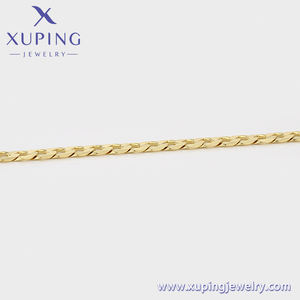 महिलाओं के लिए आभूषण <span class=keywords><strong>14k</strong></span> गोल्ड प्लेटेड फैशन क्यूबन चेन - Product Image 3