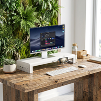 Support d'écran en acier laminé à froid non déformable 550 mm, rehausseur en métal blanc durable