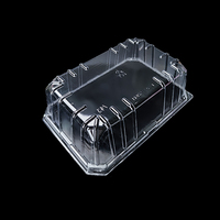 Conteneurs d'emballage alimentaire rectangulaires en plastique PET de qualité alimentaire jetables, vente en gros d'usine, pour gâteaux, salades, pains, pâtisseries, avec couvercle scellé