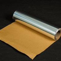 Papier métallisé Feuille d'aluminium Scrim Rouleaux de papier laminé Papier kraft imperméable pour la construction