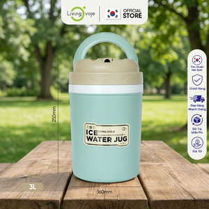 Enfriador de Agua con Aislamiento Térmico de 2.5L, Color Verde Menta, Portátil, Ligero, Duradero, Diseño Moderno, para Camping, 5 Horas de Hielo, Tecnología SB TECH, Vietnam PP - Product Image 1