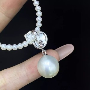 Colgante de Plata S925 31395, Accesorio de Perlas DIY con Hebilla Estilo Calabaza Vacía para Cuentas Redondas de 9-13 mm, Colección de Collares - Product Image 1