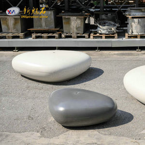 Nuevos Materiales de Construcción de Piedra, Silla de Piedra GRC XMS006, Banco de Parque para Interiores y Exteriores, Translúcido, Liso y Resistente a la Corrosión - Product Image 5