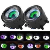 Nouveau design tendance, phares à LED bi-xénon de 2,5 pouces et 3 pouces, yeux de démon, système d'éclairage automobile