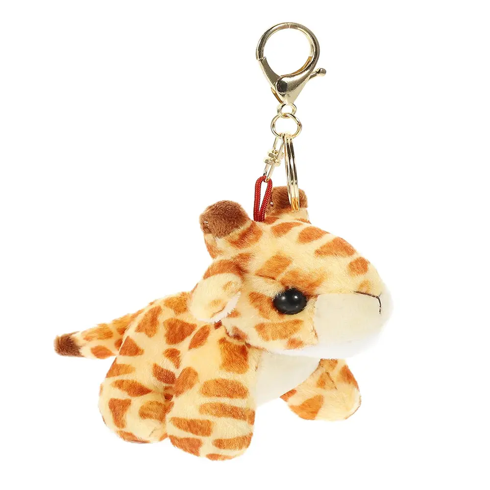 Animaux en peluche porte-clés breloque sac à main pendentif animaux en peluche girafe porte-clés pour sac sac à main portefeuille