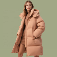 Veste parka pour femme en softshell matelassée de luxe, longue, de haute qualité, pour l'extérieur, duvet de canard 800FP, doudoune pour femme, manteaux pour femme