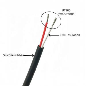 Siliconenrubber Multicore Platinum Pt100 Sensorcompensatiedraadkabel 3 draden / 4 draden Afgeschermd/Onafgeschermd - Product Image 2