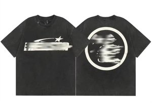 Vente directe usine – T-shirt décontracté unisexe en coton pur imprimé tendance <span class=keywords><strong>série</strong></span> Hell and Star NFC, coupe ample, manches courtes, été - Product Image 2