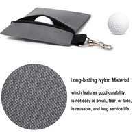 Vente en gros de sac de taille portable pour outils de golf Divot style personnalisé sac d'accessoires de golf en nylon à fermeture éclair pochette pour t-shirt de golf avec mousqueton