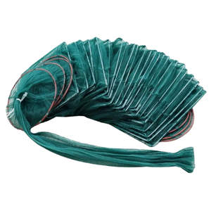 Cage de piège à pêche de taille personnalisable Bleu HDPE Rectangle Crabe Crevette Catcher Double Noeud Excellent pour les écrevisses Crevettes - Product Image 1