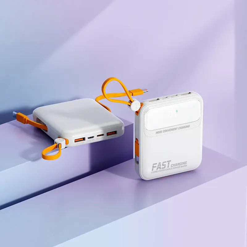 2024 Power Bank pour iphone série 10000mAh OEM logo chargeur portable batterie externe charge Super rapide avec des banques d'alimentation par câble