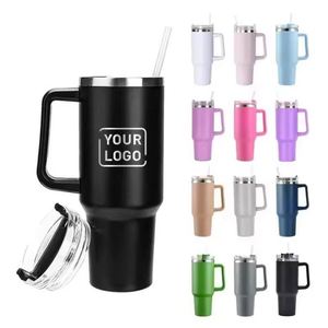 Personalized Large Volume 40oz Stainless Steel Tumbler with Handle & Straw Insulated S Tanley Modern Design Car <b>Mug</b> With Logo - Product Image 1