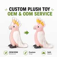 Fabricant OEM ODM, Vente en gros, Personnalisé : Porte-clés Peluche Perroquet Rose, Accessoire de Sac à Dos, Poupée en Peluche Animal Marin avec Poids CE