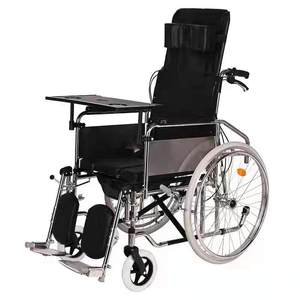 Silla de ruedas plegable de cuero, cómoda, manual, ligera, alta calidad, precio bajo de fábrica - Product Image 4
