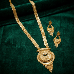 Joyería de moda al por mayor chapada en oro 14K 18K 24K diseño floral joyería India formando collares largos joyería llena de oro de latón - Product Image 3