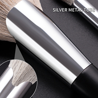 Ensemble de pinceaux de maquillage professionnels noir mat, best-seller, poils synthétiques vegan de haute qualité, pinceau éventail, 12 pièces essentielles