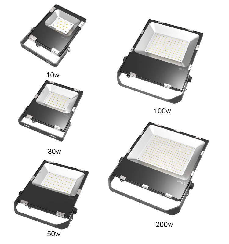 Factory Directly Sale Waterproof 10W 20W 30W 50W 70W 100W 150W 200W Aluminum Led Flood Light