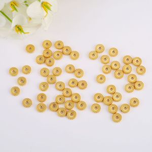 Perles d'espacement rondes en cuivre plaqué or 6mm 8mm pour la fabrication de bijoux, bracelets, colliers et accessoires DIY - Product Image 3