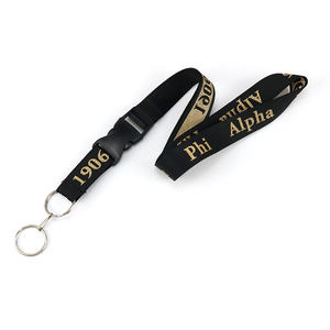 ริบบิ้นผ้าโพลีเอสเตอร์ลายการ์ตูนสีดำสายคล้องคอออกแบบได้ตามต้องการ - Product Image 6