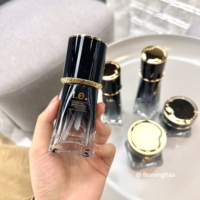 OEM ODM Personnalisé Luxe 100ml 120ml Huile Cosmétique Crème Soin de la Peau Soins Personnels avec Bouteille en Verre Rond Blanc Or Noir