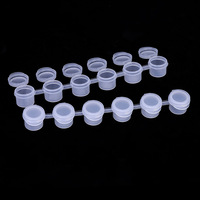 Pots de peinture vides de 28 pièces, avec couvercle, Mini conteneurs de rangement transparents pour salles de classe d'école, peintures et Festivals artistiques (3/5 ml/ 0.1 oz)