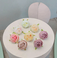 Têtes de fleurs artificielles en tissu de soie, fausses fleurs en forme de rose pour mur floral de mariage DIY, bouquets, couronnes et décorations de fête