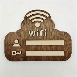 Wholesale Erasable WiFi Password Board with Marker, Visitor/Guest-friendly Wooden WiFi Sign for Office, Airbnb & Coffee Shop - Product Image 1