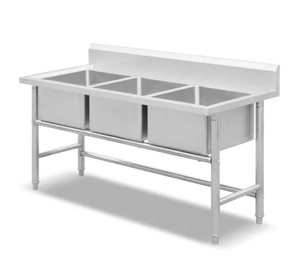 Gran oferta VICTORY, fregadero de cocina de acero inoxidable, equipo de mesa de centro inoxidable para hoteles y restaurantes, suministros para hoteles y restaurantes - Product Image 1