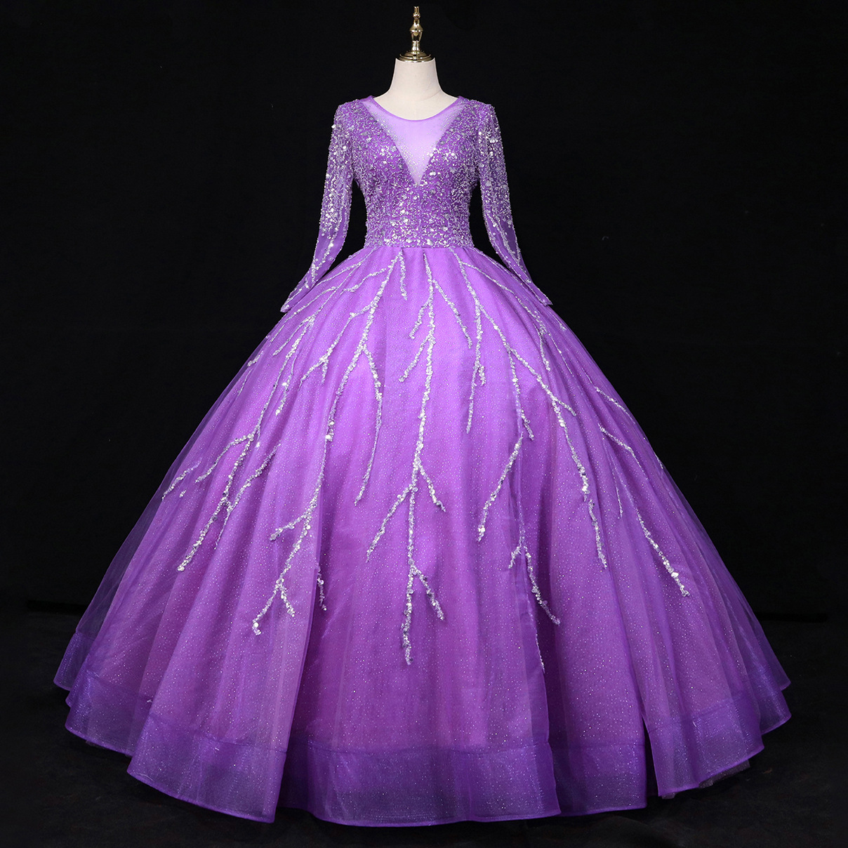 Purple Long Sleeve Bridesmaid Dresses - Elegant & Stylish