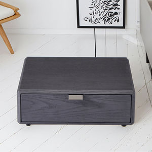 LU, buena calidad, estilo minimalista moderno, gabinete negro, gabinete pequeño de madera, muebles de sala de estar - Product Image 1