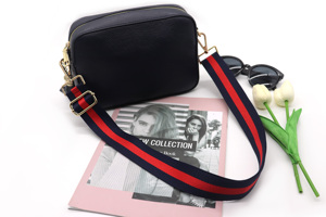 Correa de hombro ancha a rayas de colores, correa de repuesto ajustable para guitarra, correas de bolso cruzado - Product Image 2