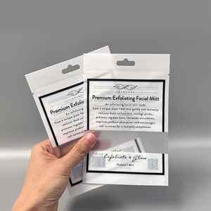 Custom logo smerigliato trasparente bustina frontale con chiusura <span class=keywords><strong>a</strong></span> chiusura lampo di plastica per biancheria intima abbigliamento con chiusura <span class=keywords><strong>a</strong></span> zip borsa per imballaggio - Product Image 6