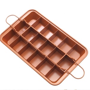 Vente chaude Rectangle Brownie Pan Carrés En Acier Au Carbone Pain et Gâteau <span class=keywords><strong>Moule</strong></span> avec Springform Outil Brun Couleur pour la Cuisson - Product Image 6