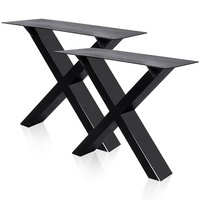 Pieds de Table à manger en métal personnalisé en forme de X pour Table