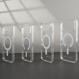 VAWI C010 Étui magnétique transparent en acrylique de haute qualité, antichoc, pour iPhone 11~17 Pro Max, pour Samsung Android - Product Image 3