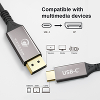 Cable USB-C a DP 1.4 de Alta Definición UHD, Macho a Macho, 8K60Hz, con Revestimiento de PVC, para Monitor, Laptop y Proyector