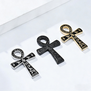 Collar de Moda con Colgante de Cruz Religiosa Egipcia Antigua Copta Ankh, de Acero Inoxidable 316L, para Hombre, Venta al por Mayor 2026 - Product Image 1